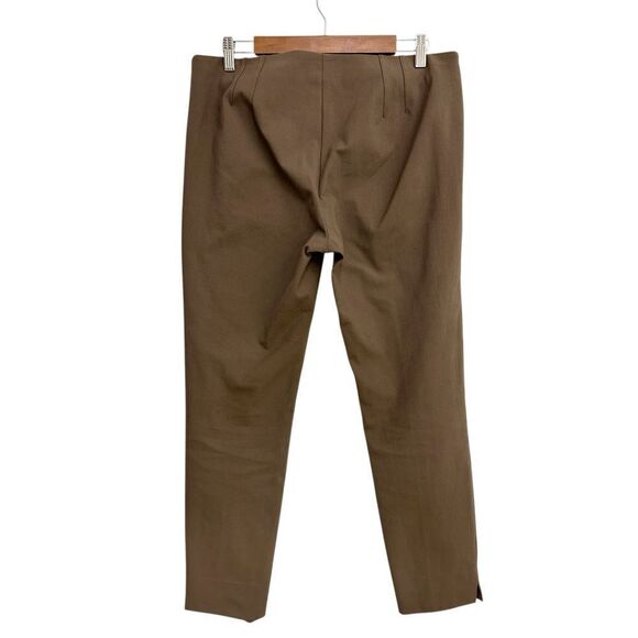 Theory Belisa Cropped New Recovery Trouser Pant Brown Size 12 - Picture 4 of 11